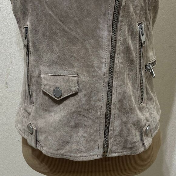 Blank NYC Genuine Suede Leather Motorcycle “Moto” Style Jacket/Vest Size  Small - Picture 5 of 11